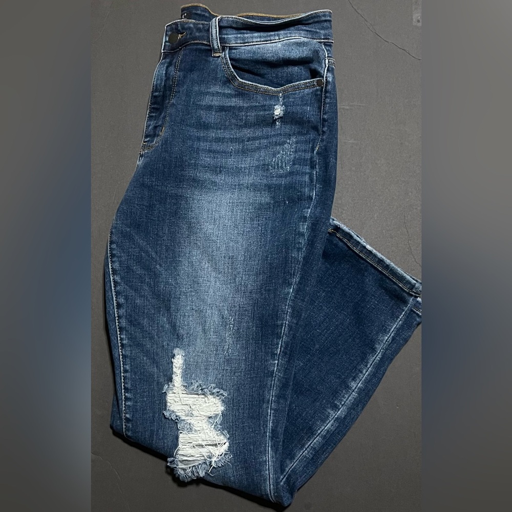 Judy Blue Slim Fit distressed jeans.  Size 18W.